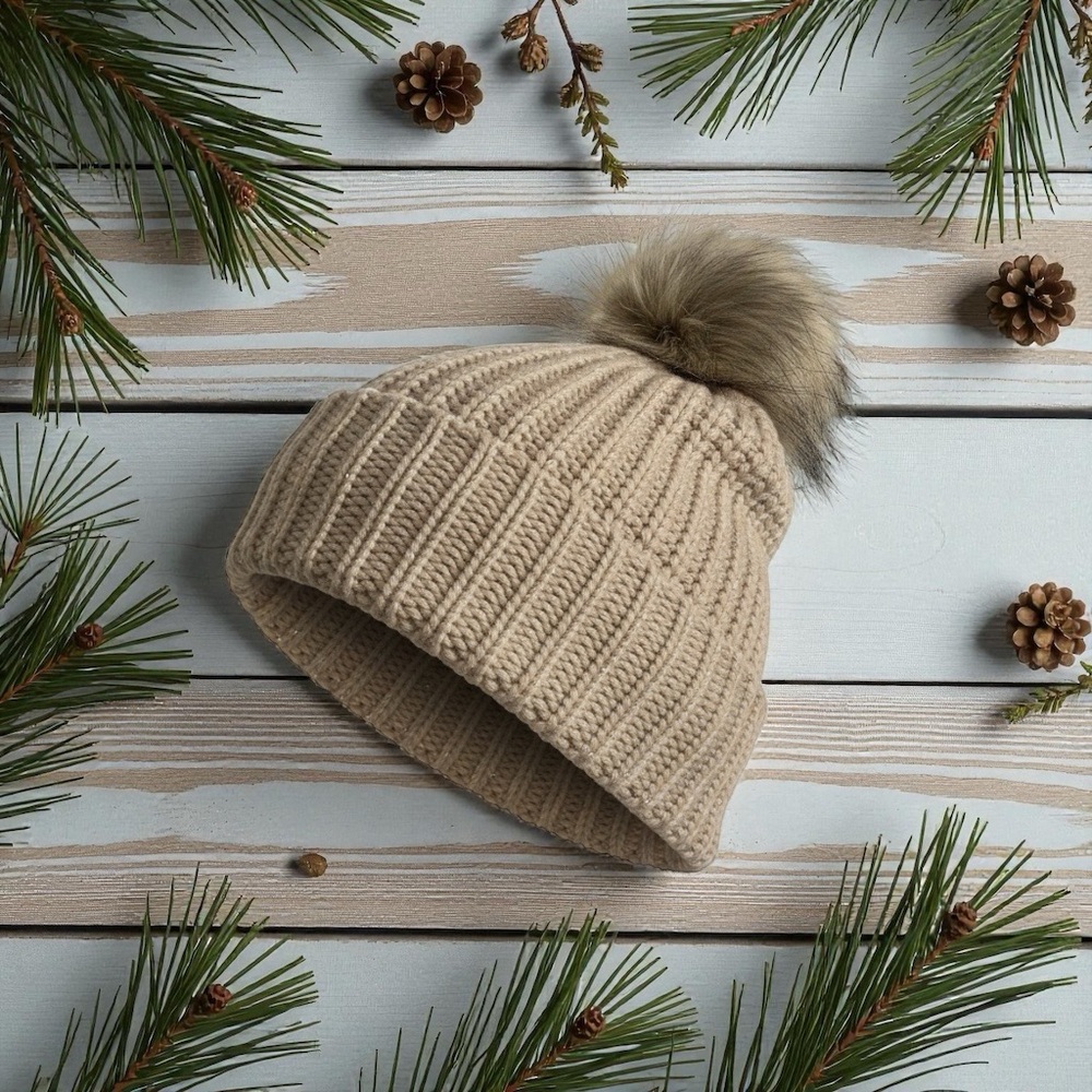 Erfurt of Scandinavia knit Pom Pom beanie (Anthropologie)